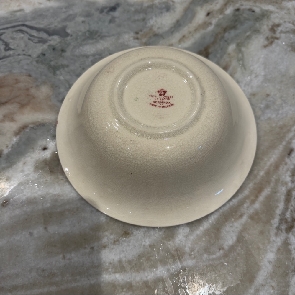Myott Son Bermuda Pink 9” Serving Bowl 13” Serving Platter England Set of 2 - Picture 7 of 7